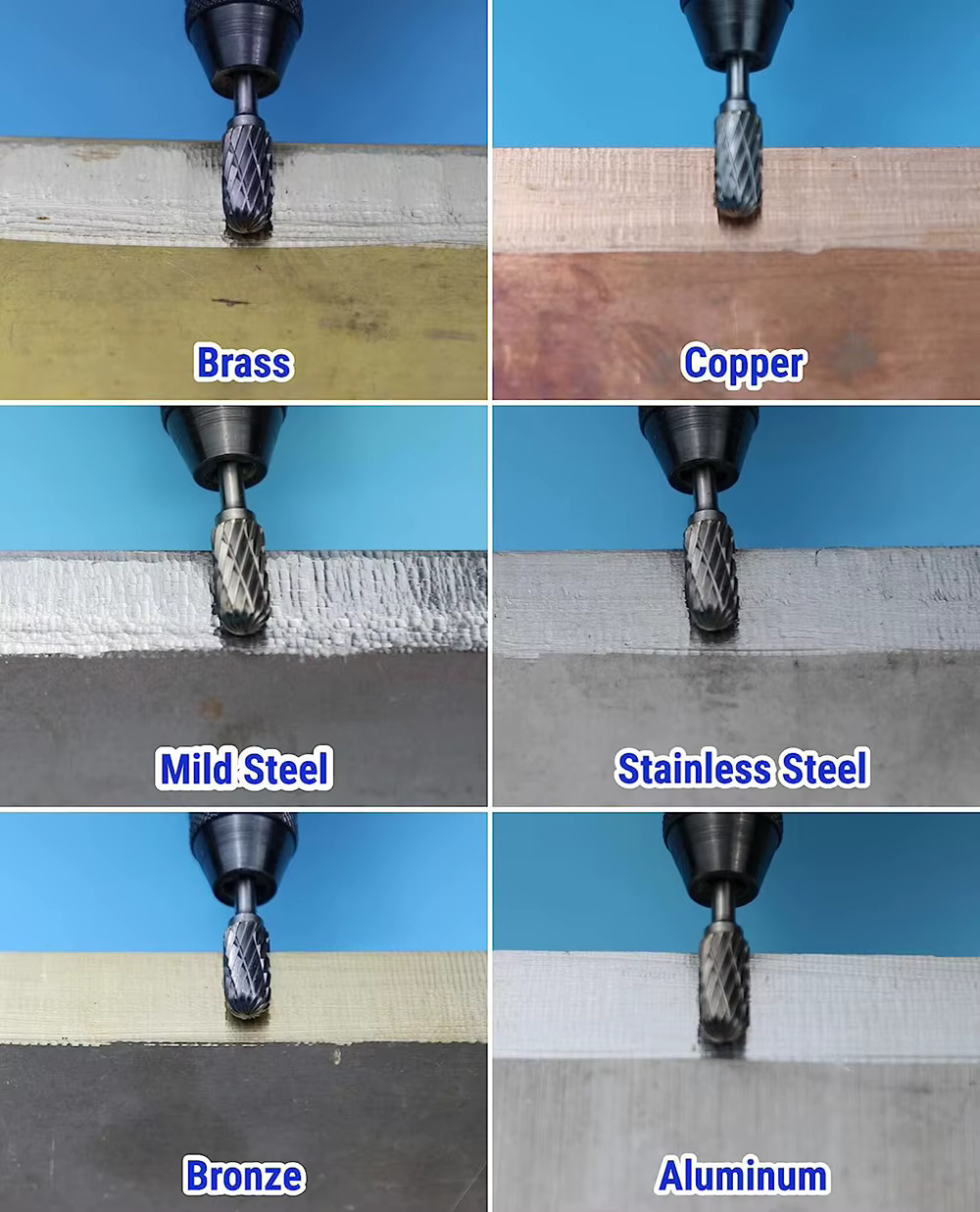 Jeu de bavures en carbure compatibles avec Dremel
