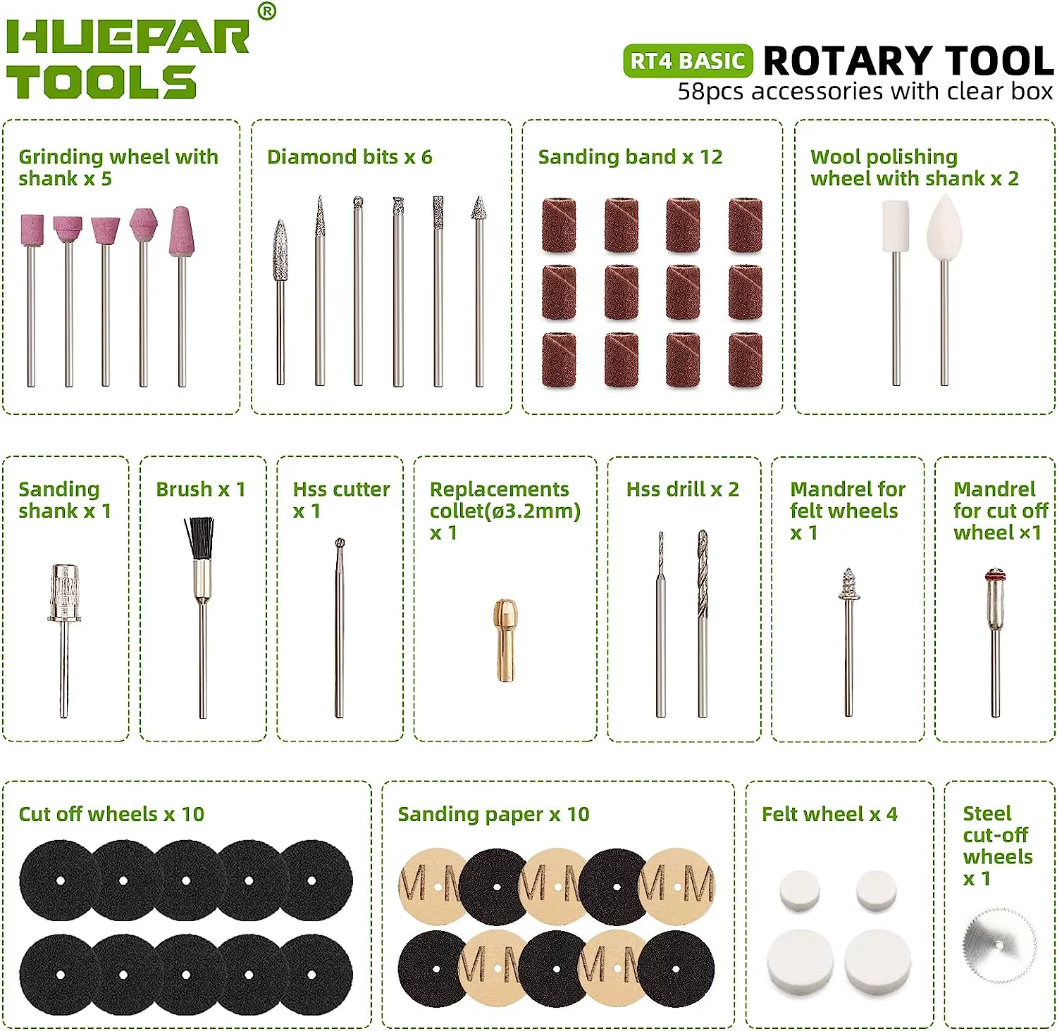 Perceuse électrique Die Grinder Graveur Polisseuse avec 4V Mini sans fil à distance Outils Set Kit pour Huepar