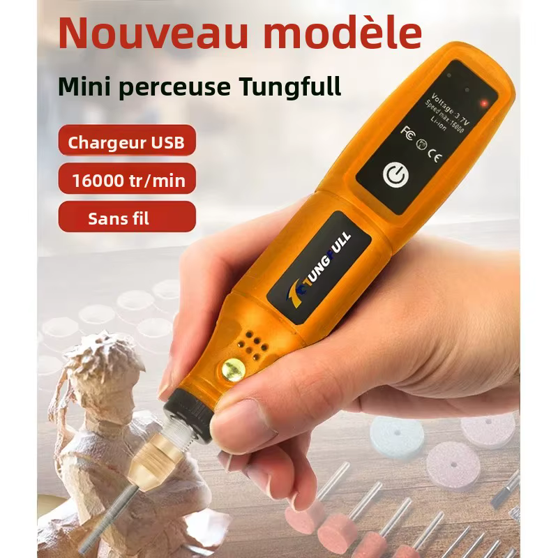 Mini perceuse sans fil rechargeable