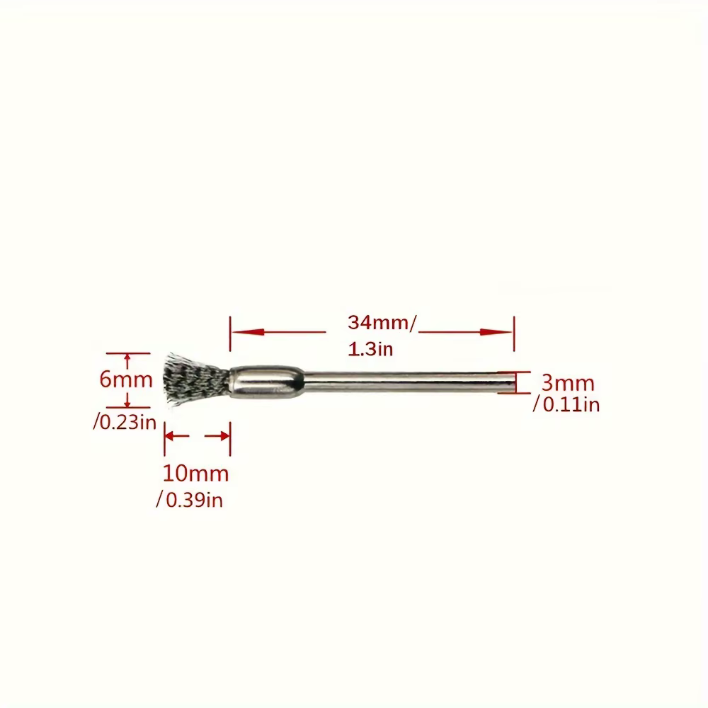 Lot de 9 mini-brosses métalliques pour perceuse