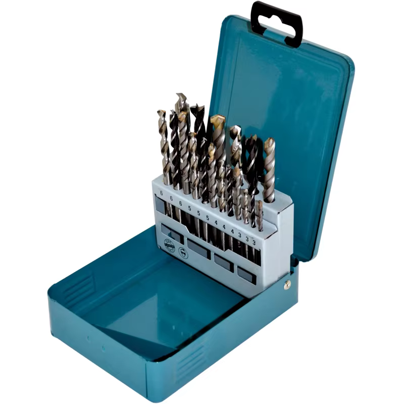 Makita D-46202 – ensemble de forets 18 pièces en acier rapide pour béton et bois