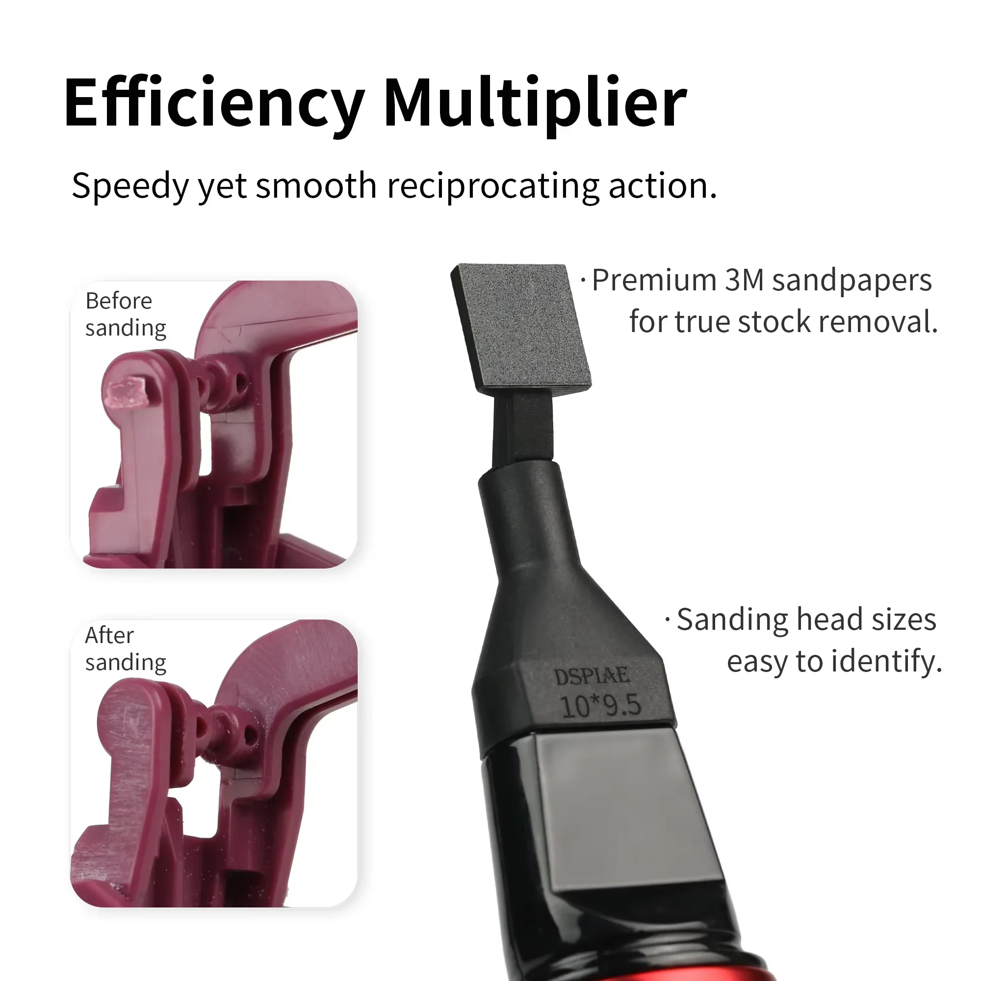 DSPIAE ES-A Ponceuse Alternative Électrique Stylo De Meulage Modèle En Plastique Tête De Papier De Ponçage DIY