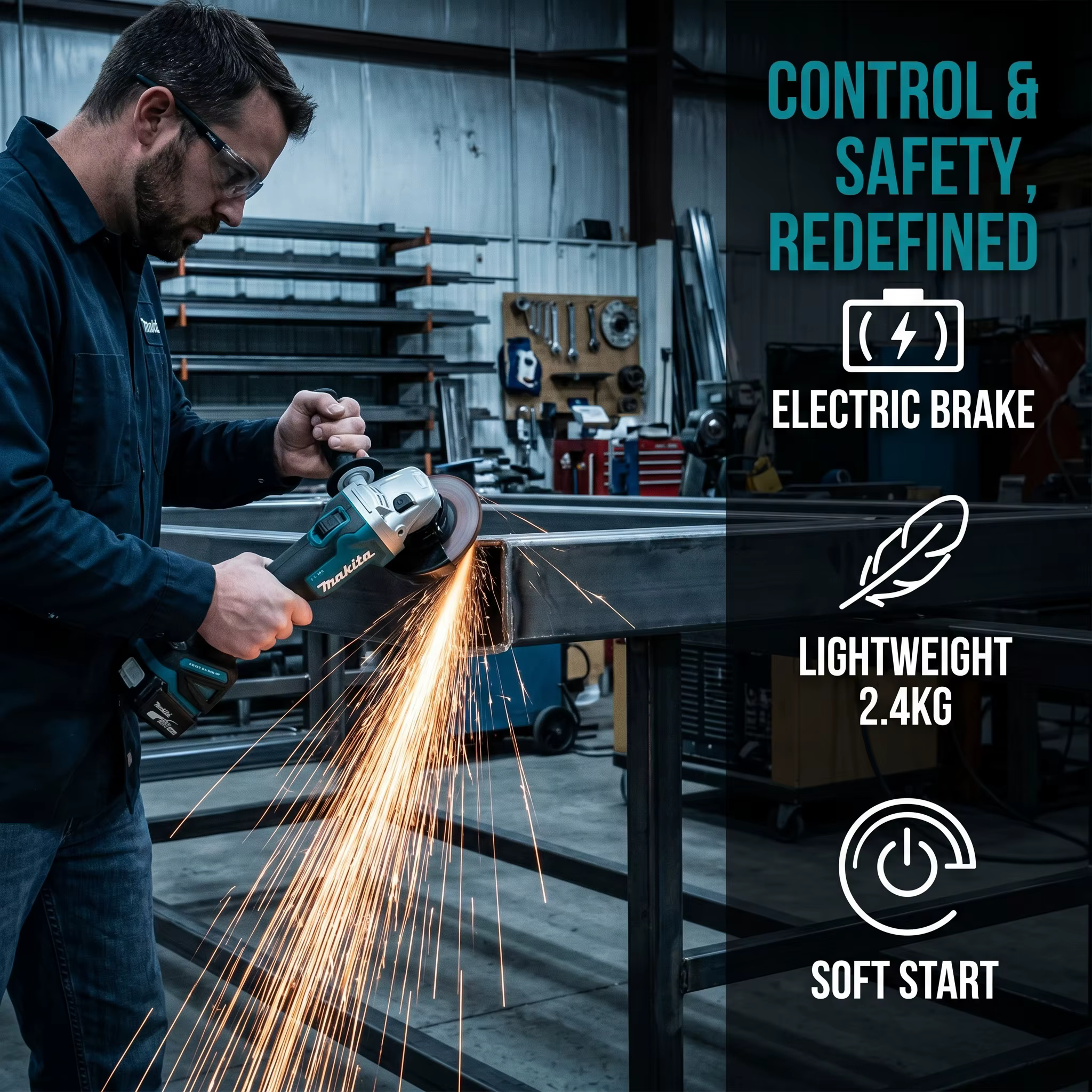 Makita DGA404 18V 125mm Outil de ponçage sans fil