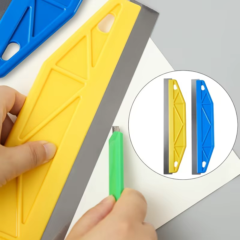 Bordureur de peinture jaune robuste de 12 pouces avec poignée ergonomique et outil