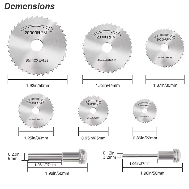 Mini disques de lame de scie circulaire