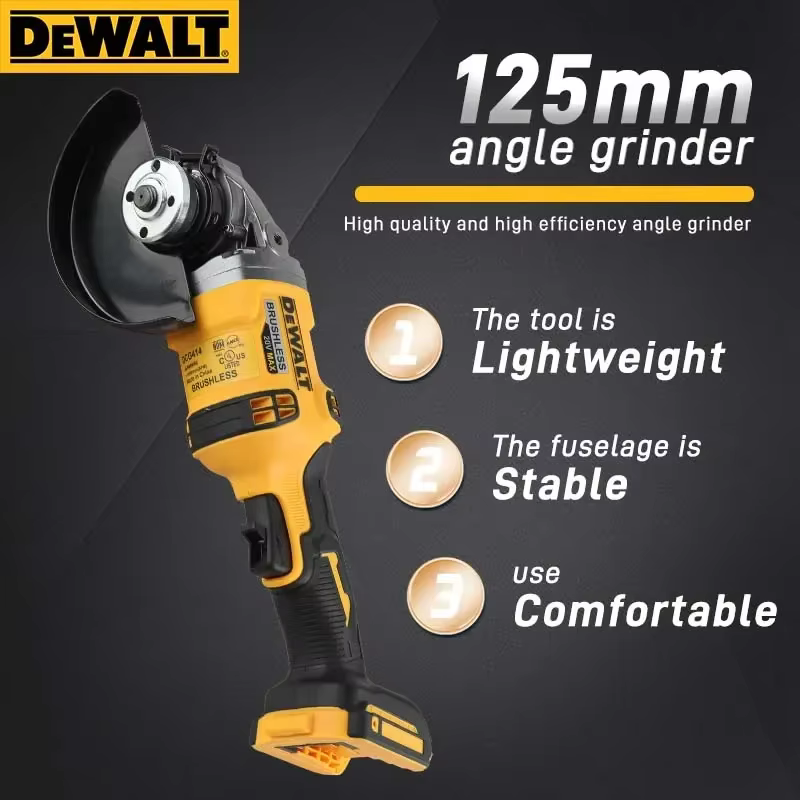 Meuleuse sans fil DEWALT DCG414 (125 mm) : Outil multifonction pour la découpe et le polissage intensifs