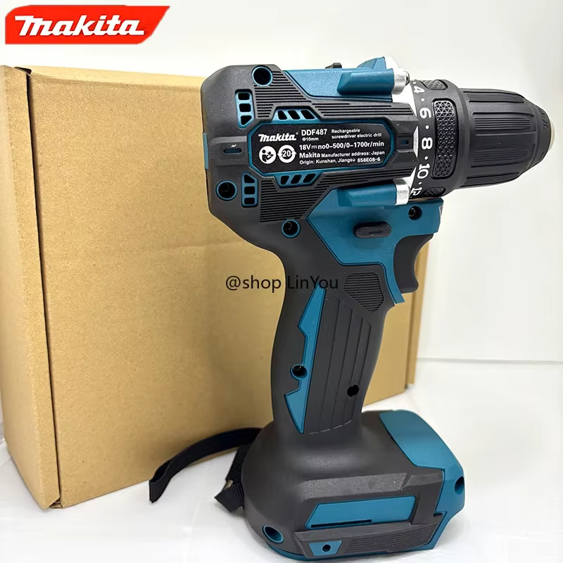 Makita DDF487 Perceuse à percussion électrique sans fil 18V lithium-ion 10 mm
