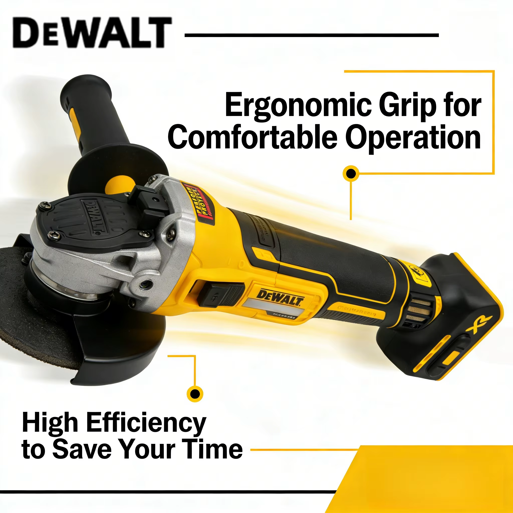 DEWALT DCG405N 20V Meuleuse d'angle sans fil sans balais
