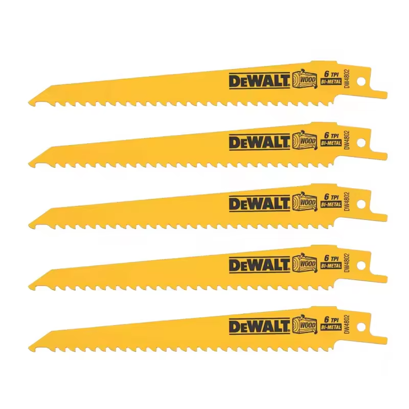 DEWALT DW4802 lames de scie alternative 6 pouces coupe du bois bi-métal cône arrière 5 pièces