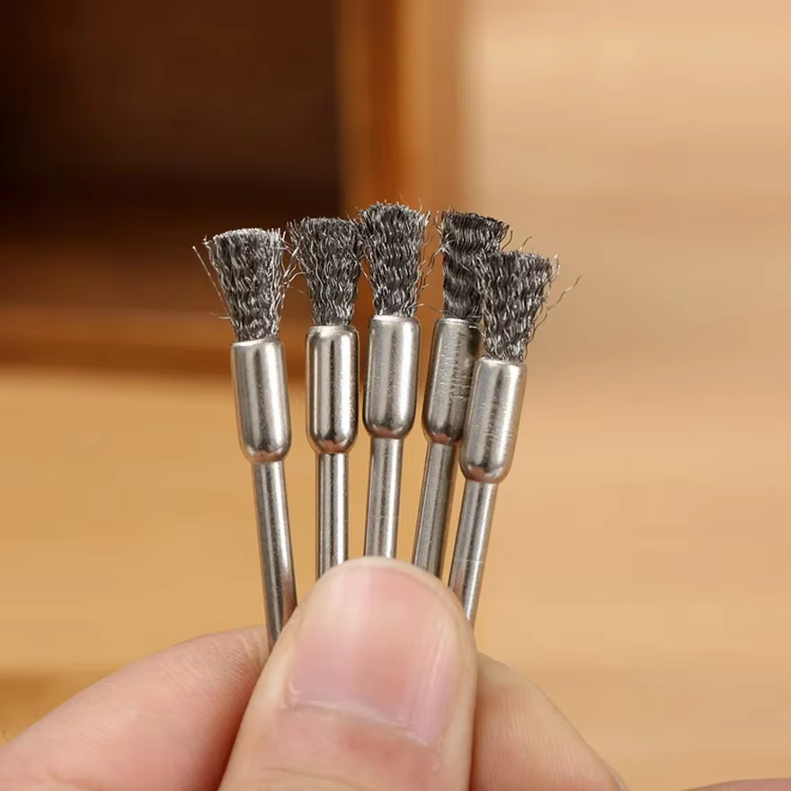 5 brosses à fil d'acier de 5 mm