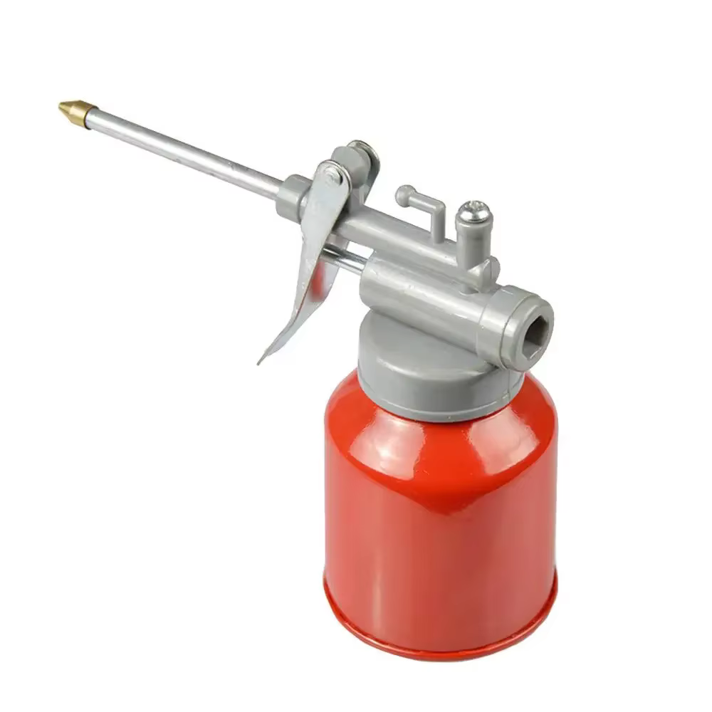 Bidon à huile 250 ml avec bec verseur et pompe à pouce, huileuse d'atelier haute pression rouge et verte, graisseur pour outils de réparation automobile