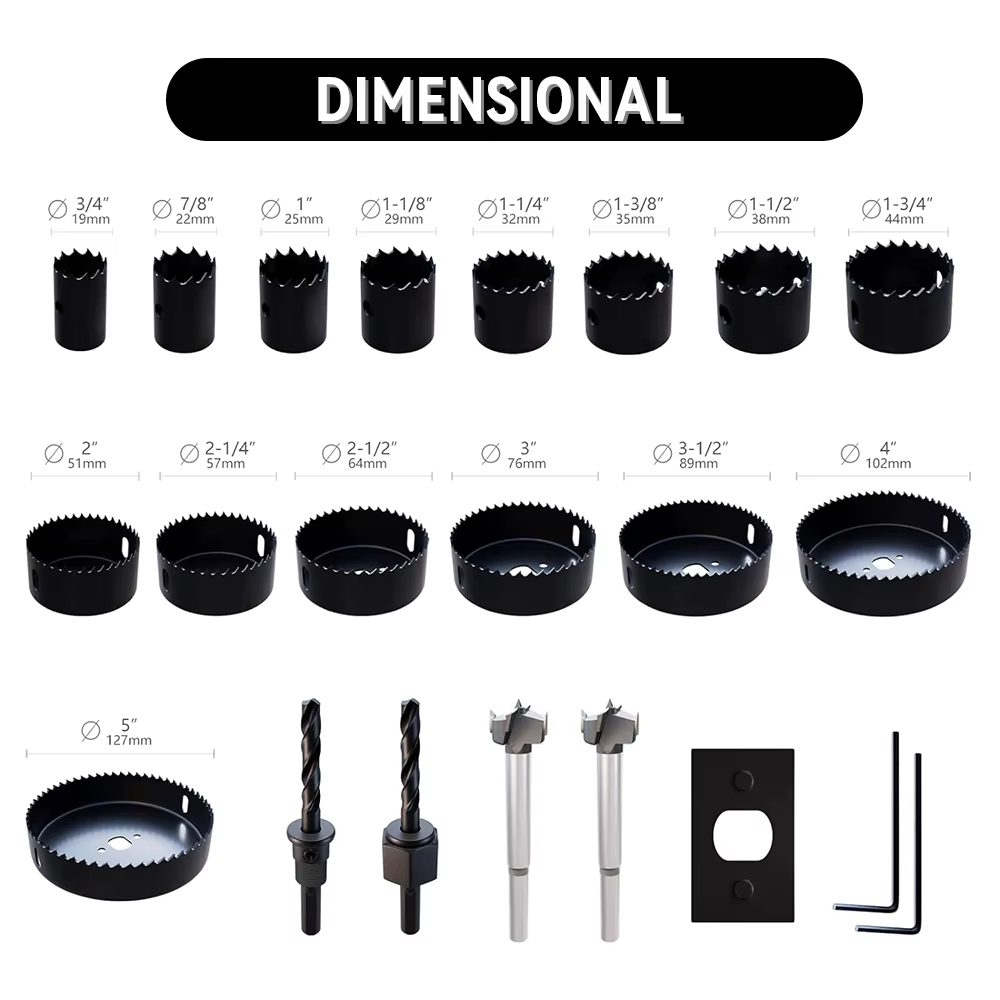 Kit de coupe de scie cloche 22 pièces/ensemble