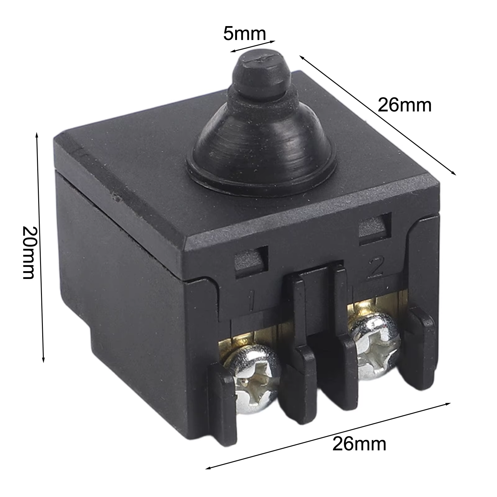 3 interrupteurs à bouton-poussoir de remplacement pour meuleuse d'angle Bosch GWS6100