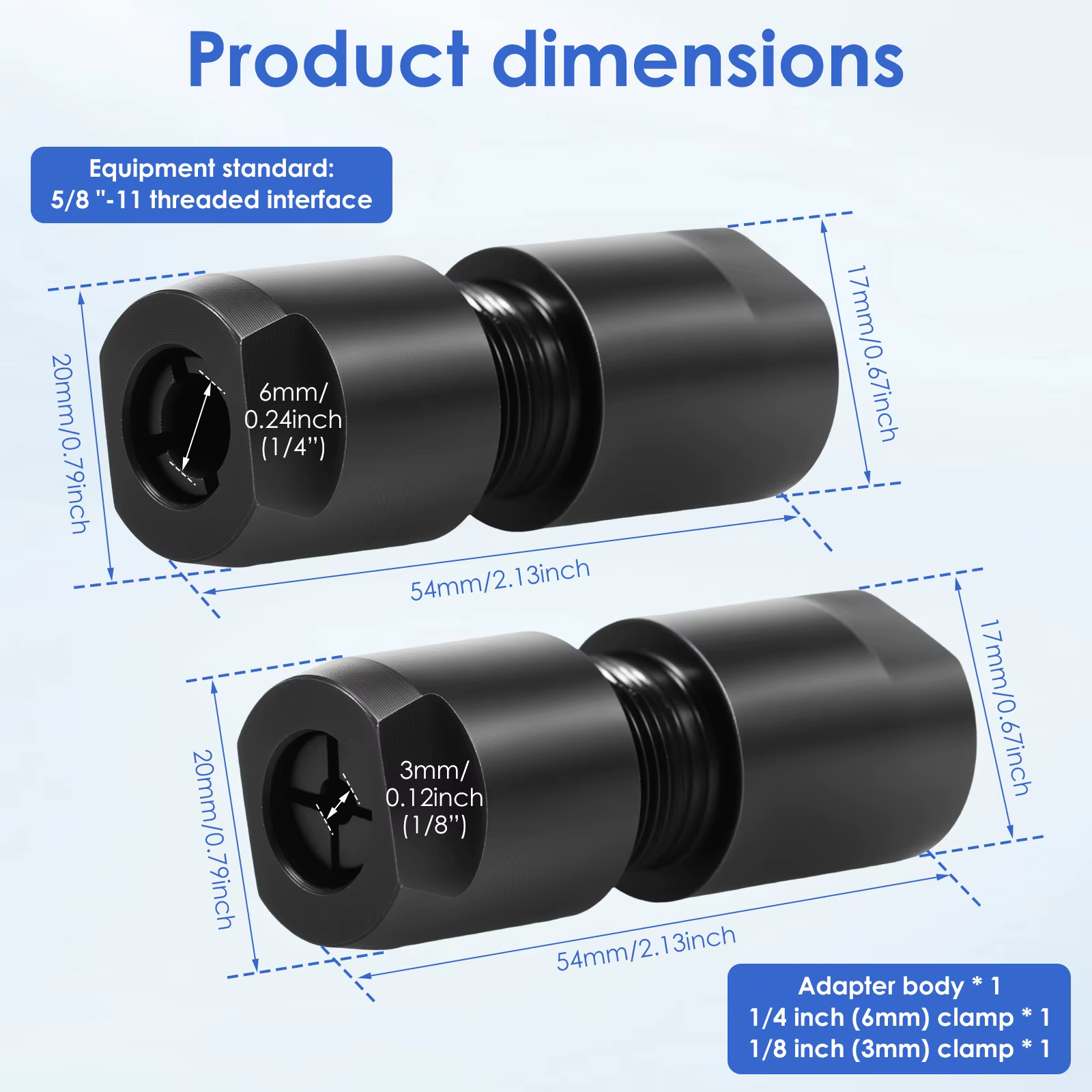 Adaptateur de meuleuse d'angle 3/6 mm modifié en mandrin