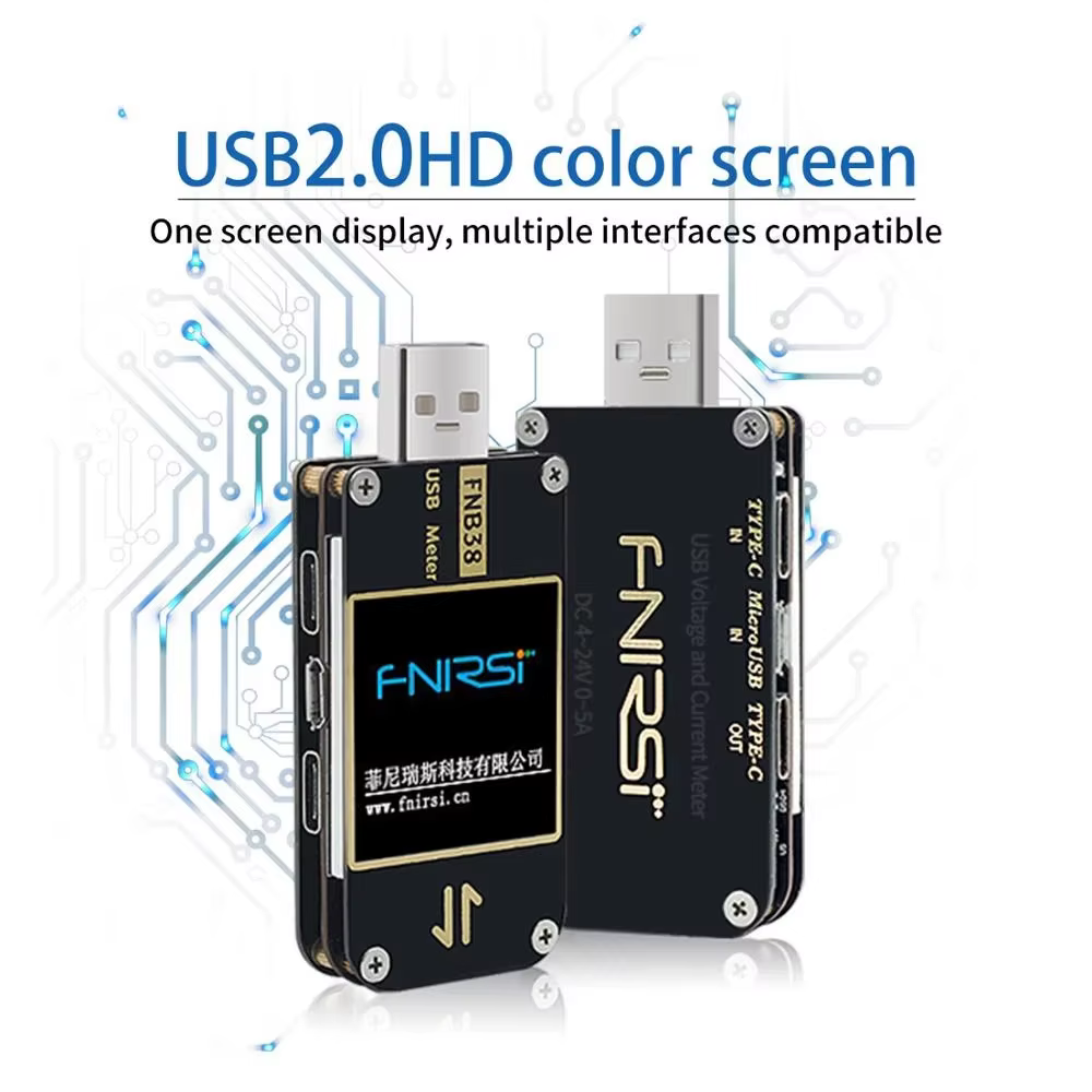 FNIRSI FNB38 compteur de courant et de tension testeur USB QC4 + PD3.0 2.0 PPS Test de capacité du protocole de charge rapide