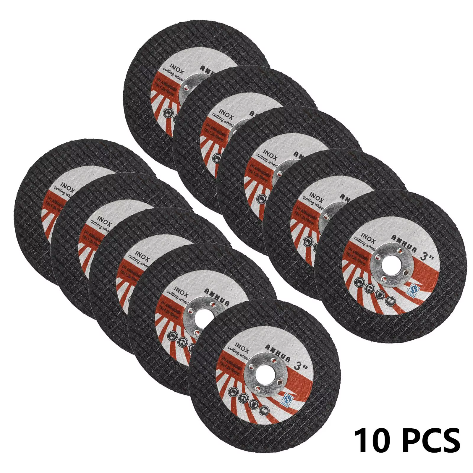 10 pièces meule circulaire 3 pouces 10*75mm de diamètre disque de meulage