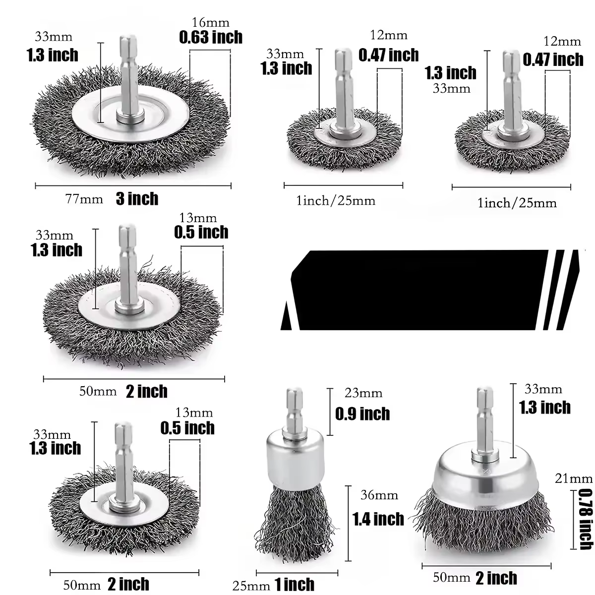 Brosse métallique pour perceuse