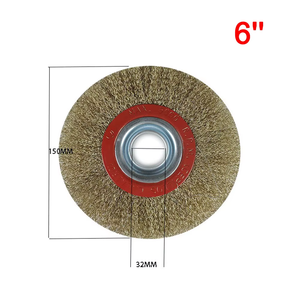 Brosse à roue plate en fil d'acier