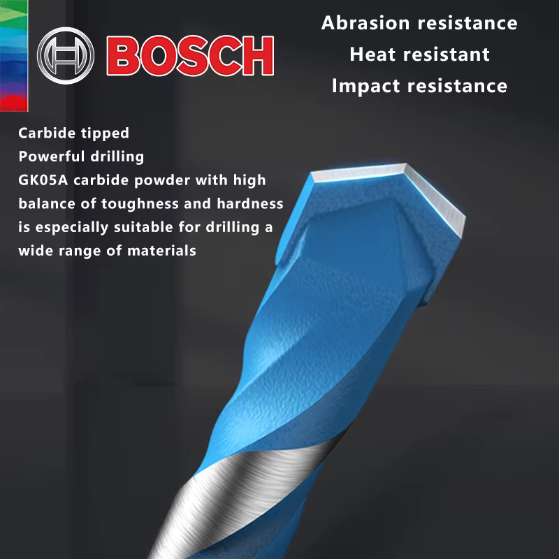Bosch perceuse à torsion hexagonale 4/5/6/6/8mm 5 pièces carrelage bois/verre/céramique/ciment/alliage poinçonnage 2608900585 accessoires d'outils électriques