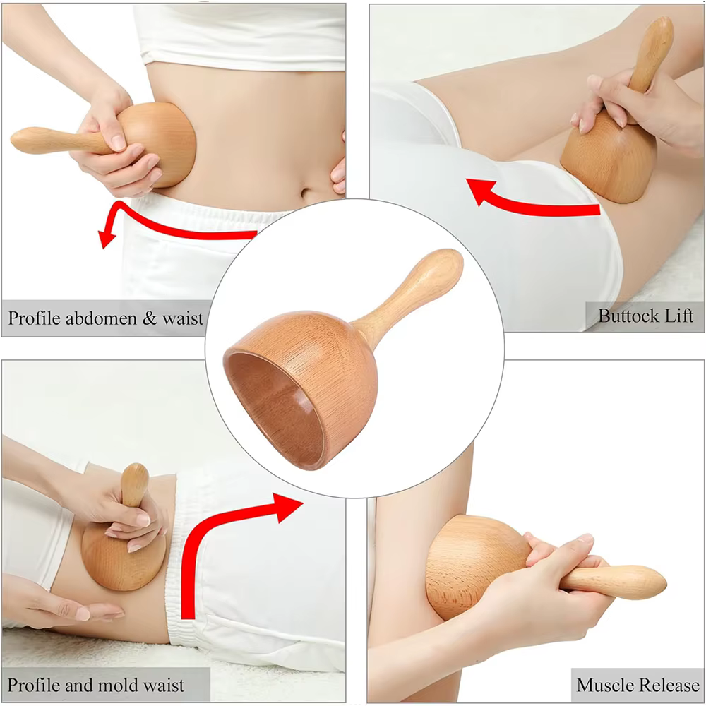 Ohio eur en bois pour corps saillant, ensemble d'outils de massage, outils de thérapie en bois pour Charleroi Eve Muscle oto, masseur de proximité lymphatique du corps