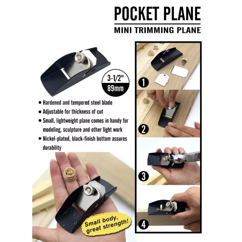 Mini avion outils de menuiserie sur bois raboteuse manuelle de charpentier