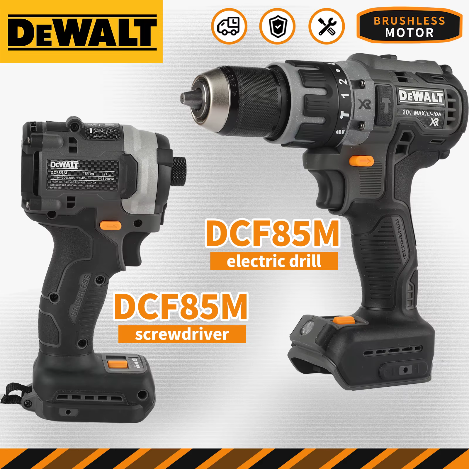 Perceuse et visseuse à chocs sans balais DEWALT DCF85M 20V | Outil électrique avec couple de 205 Nm