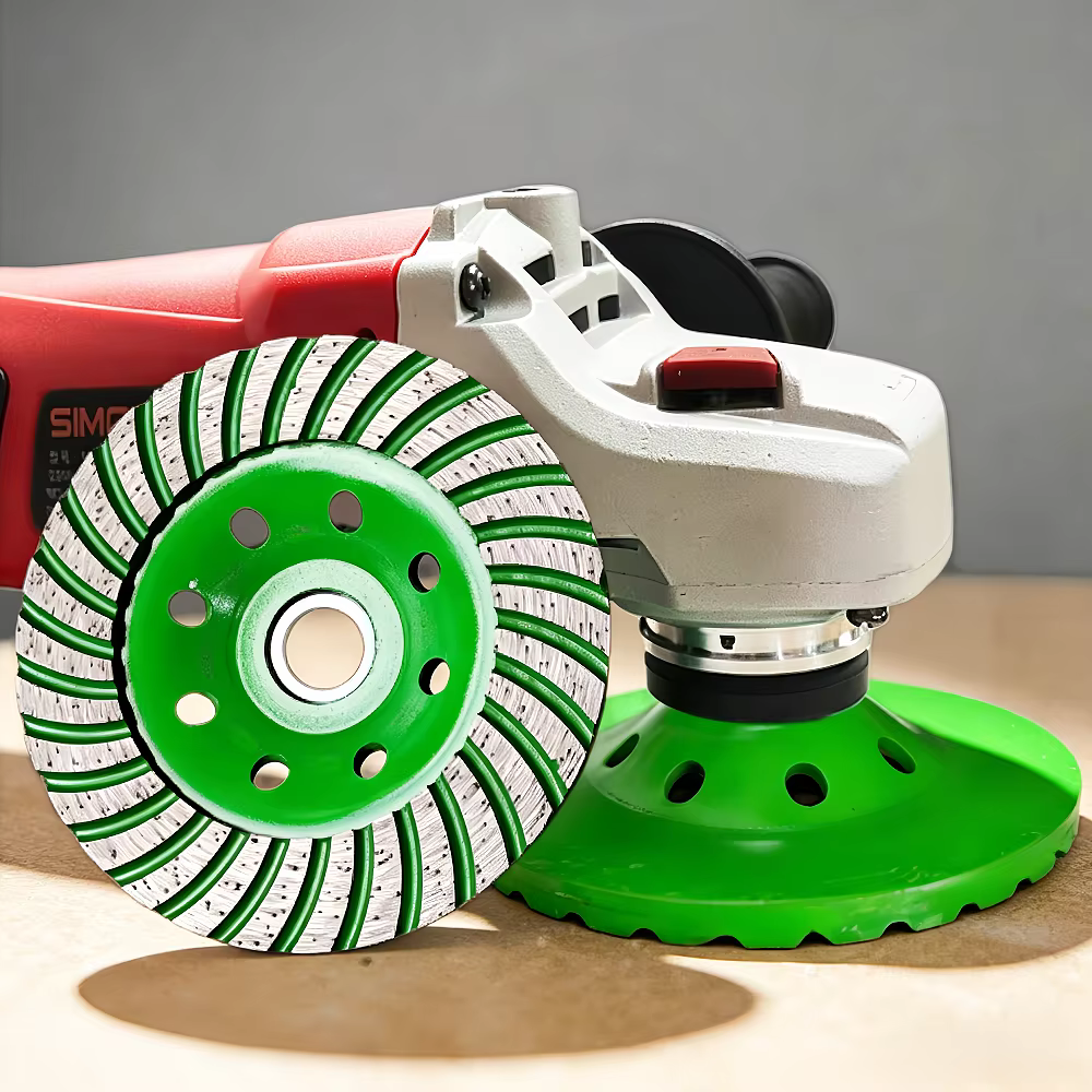 1 pièce Meule diamantée turbo 115/125 mm pour meuleuse d'angle