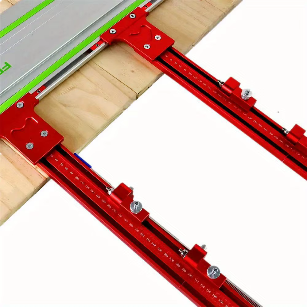Système de rail de guidage parallèle 2-en-1 pour scie à onglet