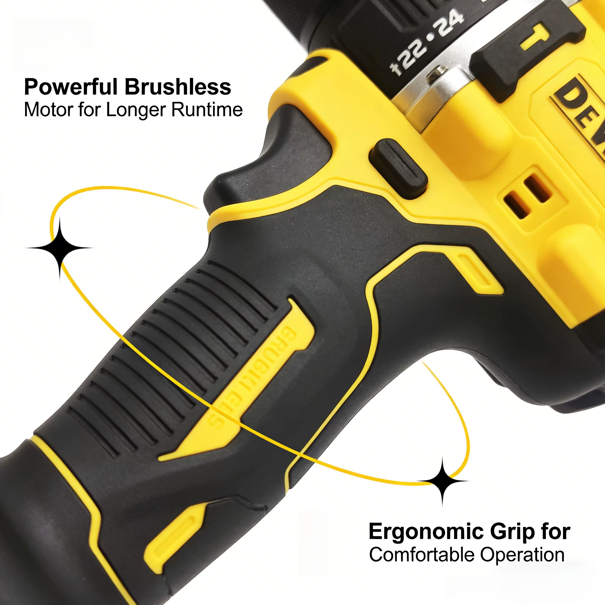 Perceuse sans fil DEWALT DCD805 Brushless 20V : Visseuse à percussion multifonction compacte (outil seul)