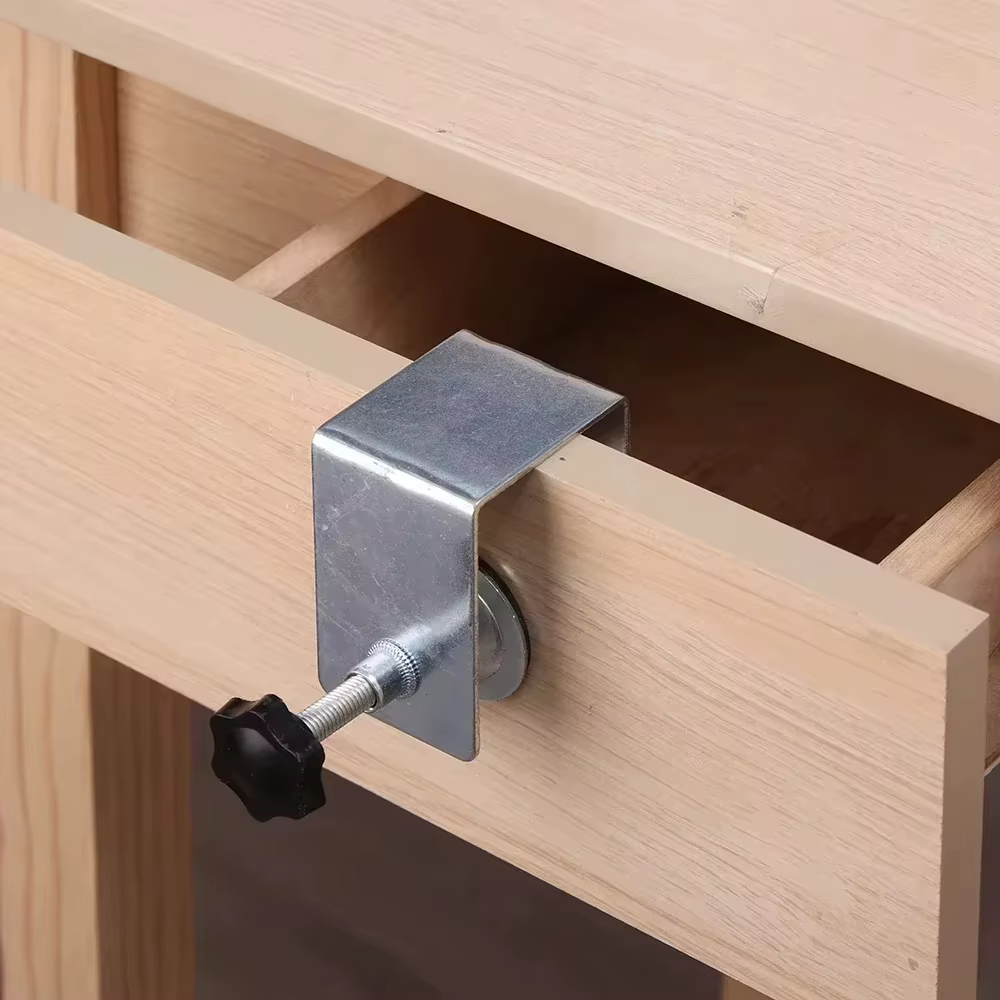 2/4 PIÈCES Pinces d'installation pour façades de tiroirs en acier