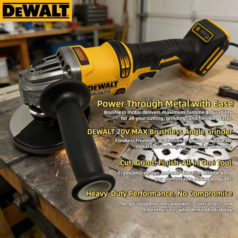 Meuleuse sans fil DEWALT DCG414 (125 mm) : Outil multifonction pour la découpe et le polissage intensifs