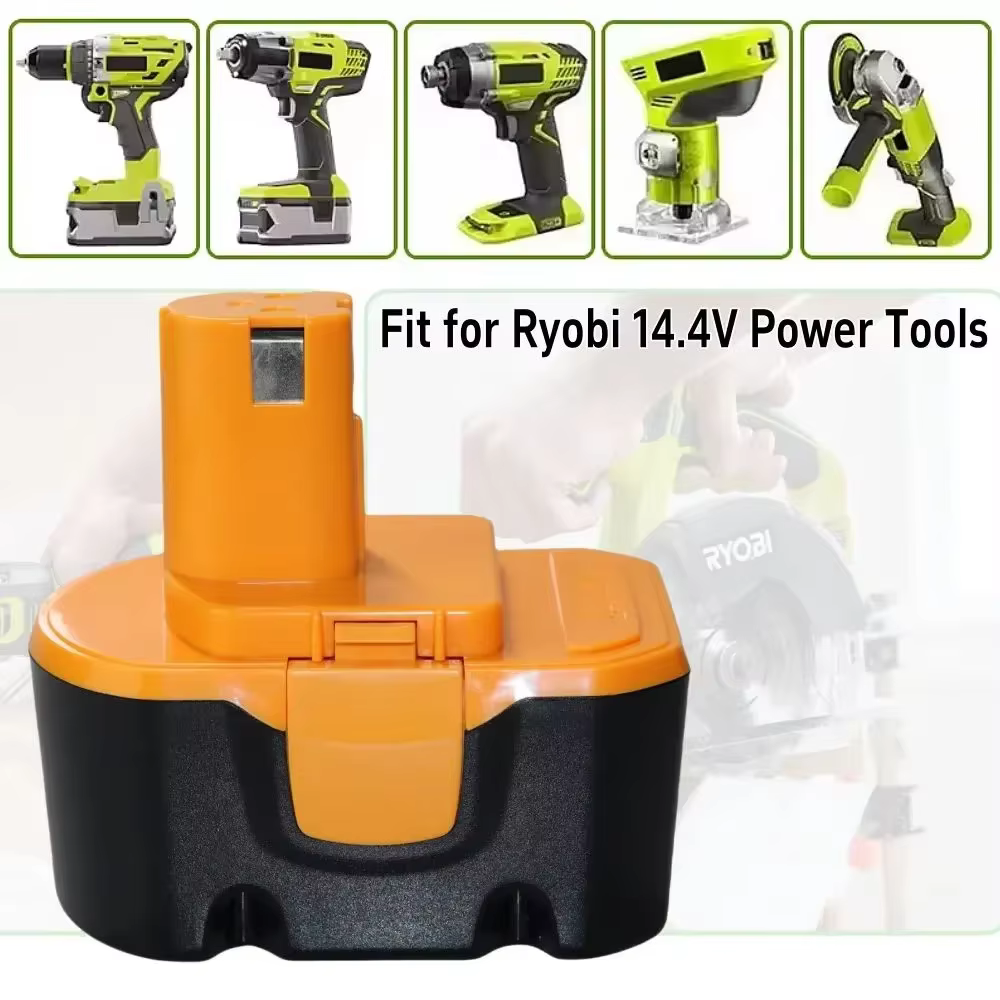 Batterie de remplacement pour perceuse sans fil R10521 RY6201 RY6202 130224010 130224 pour Ryobi 14.4V 6800 NI-MH