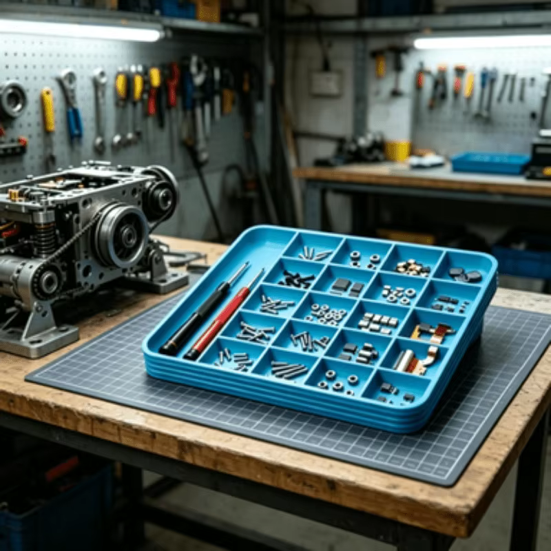 Organisateur de rangement multi-compartiments pour pièces de quincaillerie