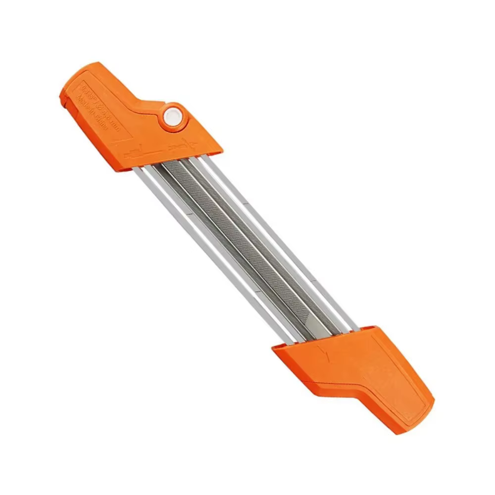 Kit d'affûtage de chaîne de tronçonneuse 2-en-1 facile avec pierres à aiguiser 4mm / 4.8mm pour dents de scie