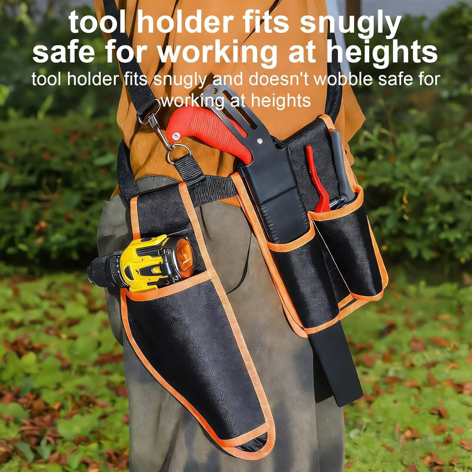 Sac de ceinture pour cisailles électriques de jardin avec compartiment de rangement pour batterie