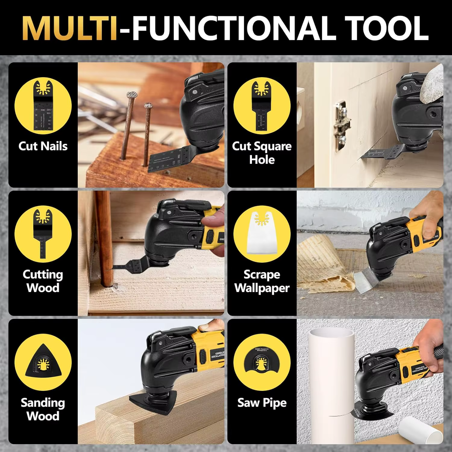 Multi-outil oscillant sans brosse