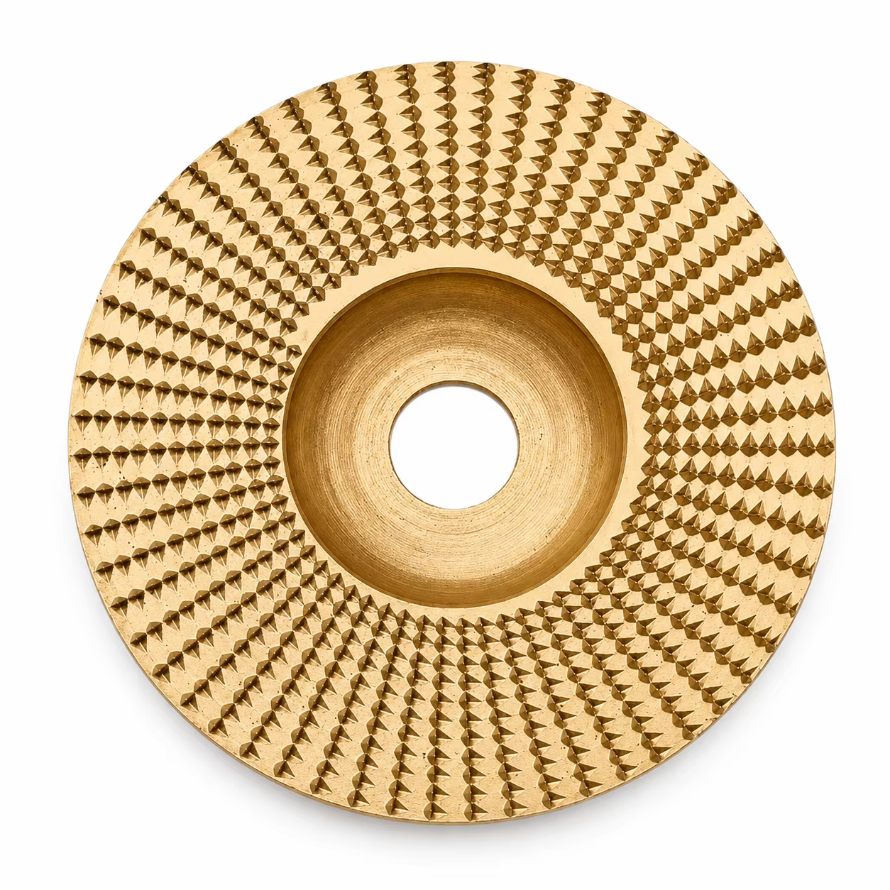 Disque de meulage pour le travail du bois, 100 mm de large avec trou métallique de 16 mm, conception à biseau incurvé pour meuleuse électrique, découpe et gravure du bois