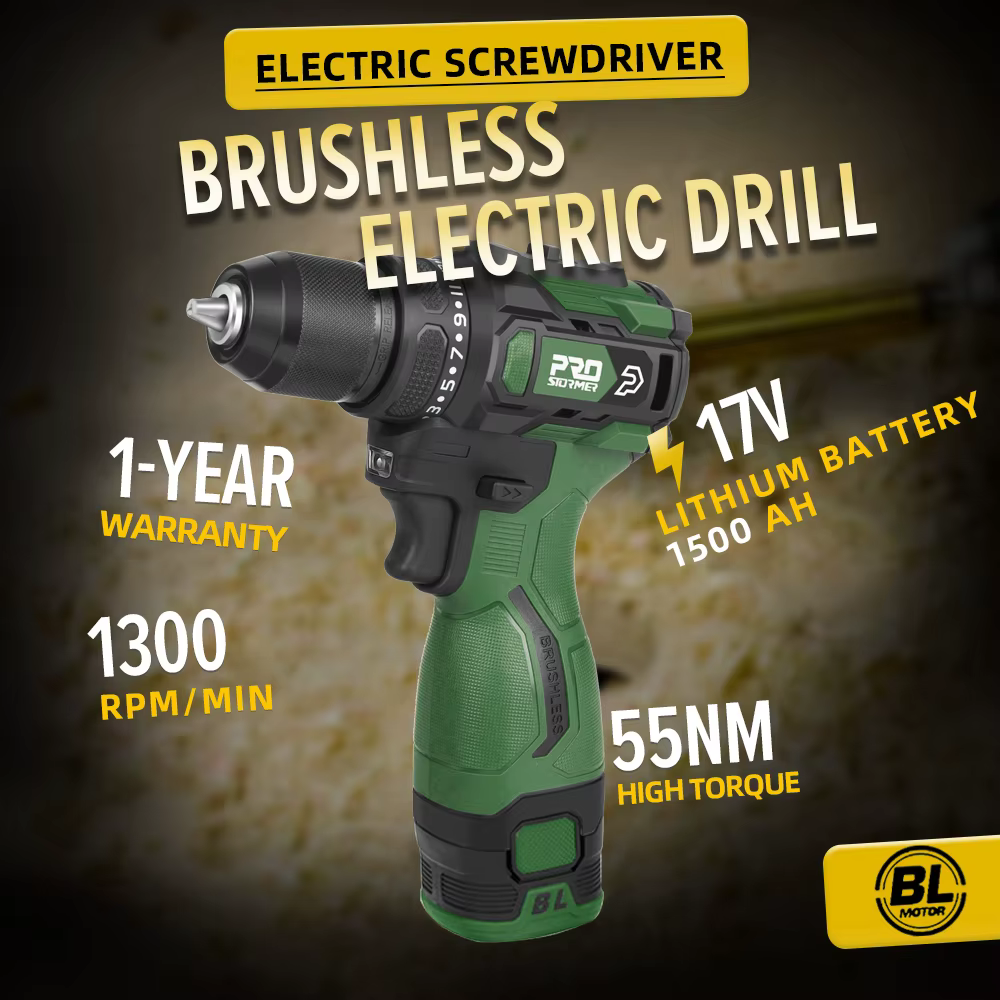 PROSTORMER – perceuse électrique sans balais 17V 55nm