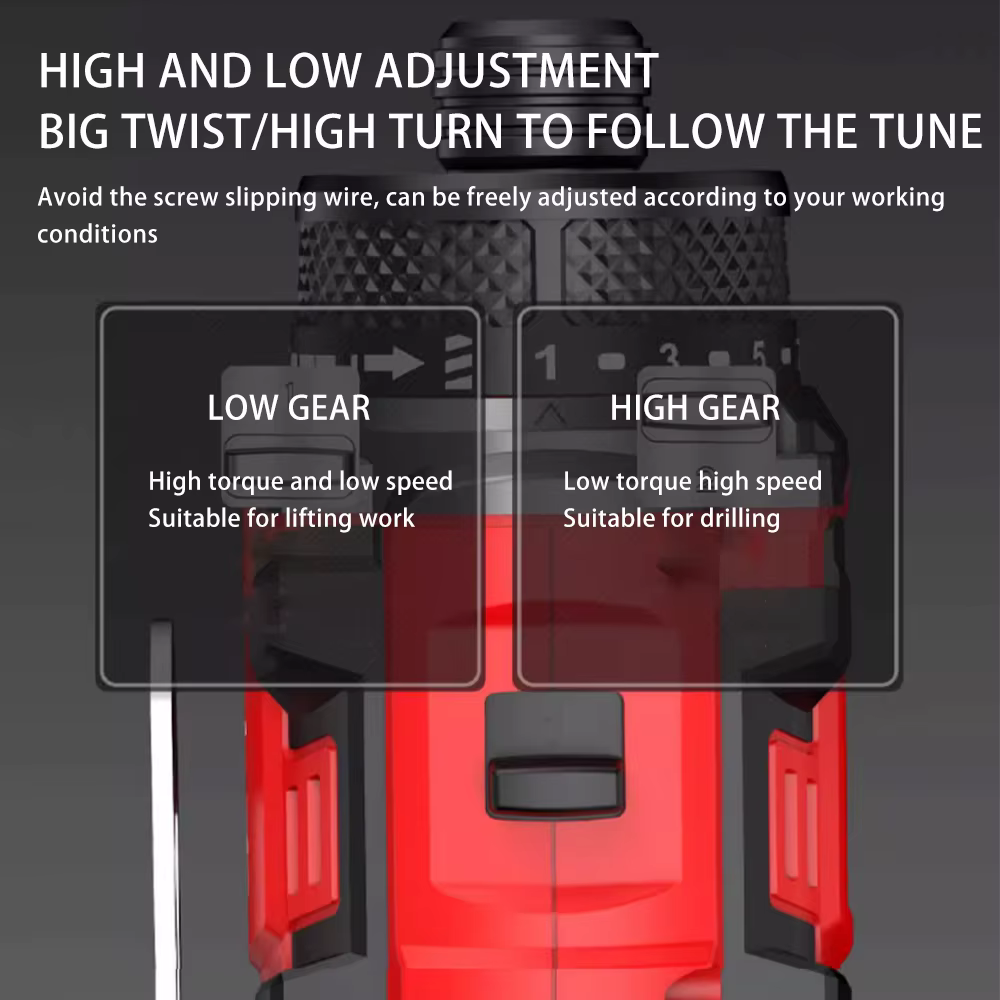 Perceuse électrique sans fil 18V 80N.m