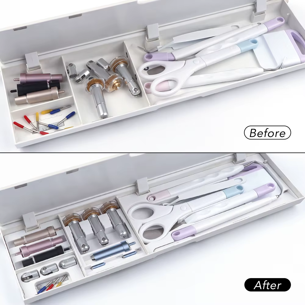 Insert de rangement pour outils compatible avec Cricut Maker 3 et Maker, plateau pour kit d'outils de désherbage, organisateur d'accessoires pour lames et embouts
