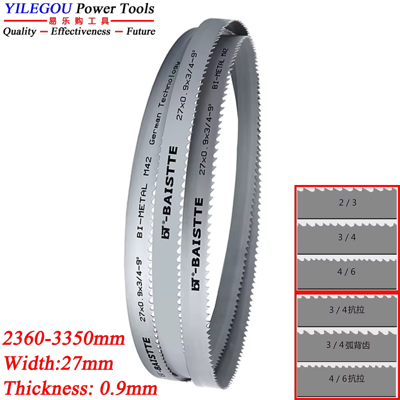 2360 2460 2560 2720 2930 3350mm M42 lame de scie à ruban bimétallique. 12 "14" 16