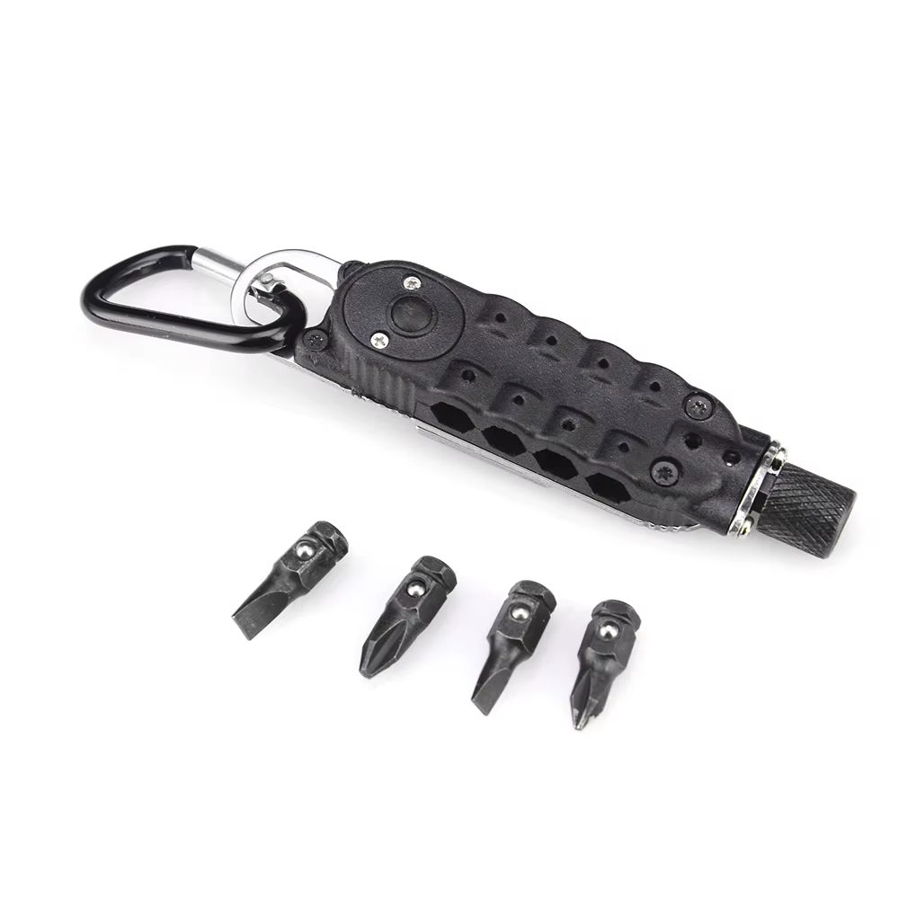 Mini tournevis multifonctionnel - Outil de porte-clés EDC portable
