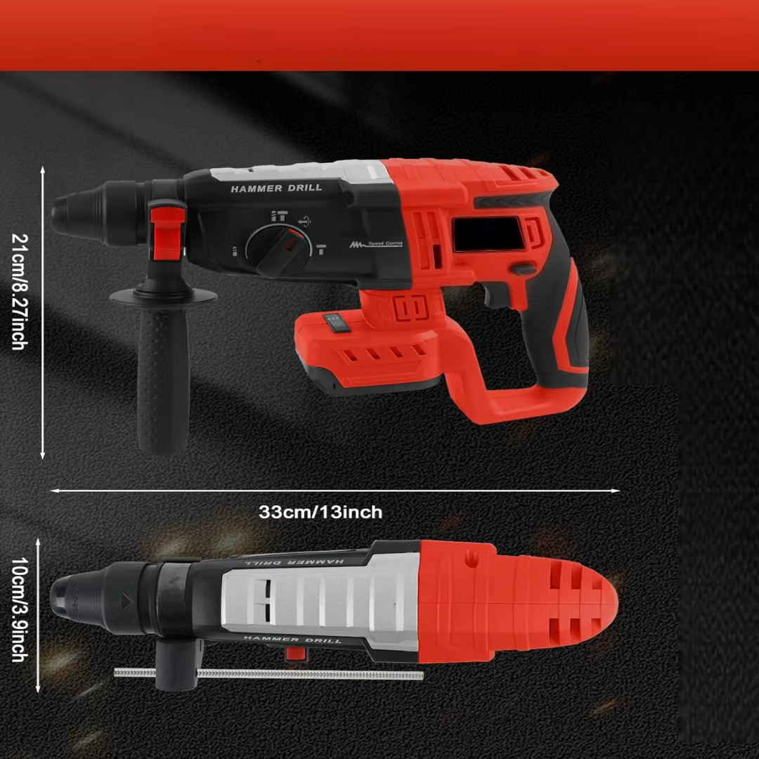Marteau perforateur rotatif pour perceuse à percussion Milwaukee M18 2.6J avec 4 modes 360° ° Moteur sans balais avec