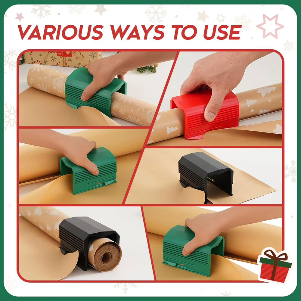 Coupe-papier cadeau, outil de coupe manuel efficace et portable, adapté au scrapbooking et à la création d'emballages cadeaux, 1 pièce