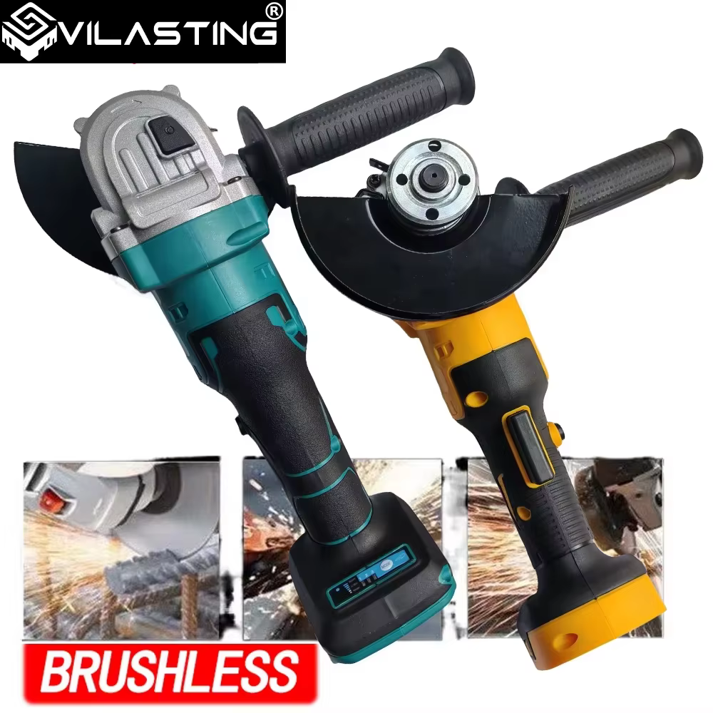 VILASTING M14 meuleuse d'angle électrique sans brosse 100MM/125MM outil de coupe du bois vitesse Variable pour Makita 20v batterie broche