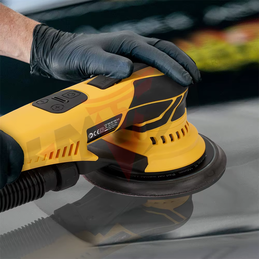 HYVST KS-05-150-2.5/5.0mm 6 pouces ponceuse orbitale aléatoire sans brosse 220V travail du bois coin mur voiture rectifieuse fils enfichables