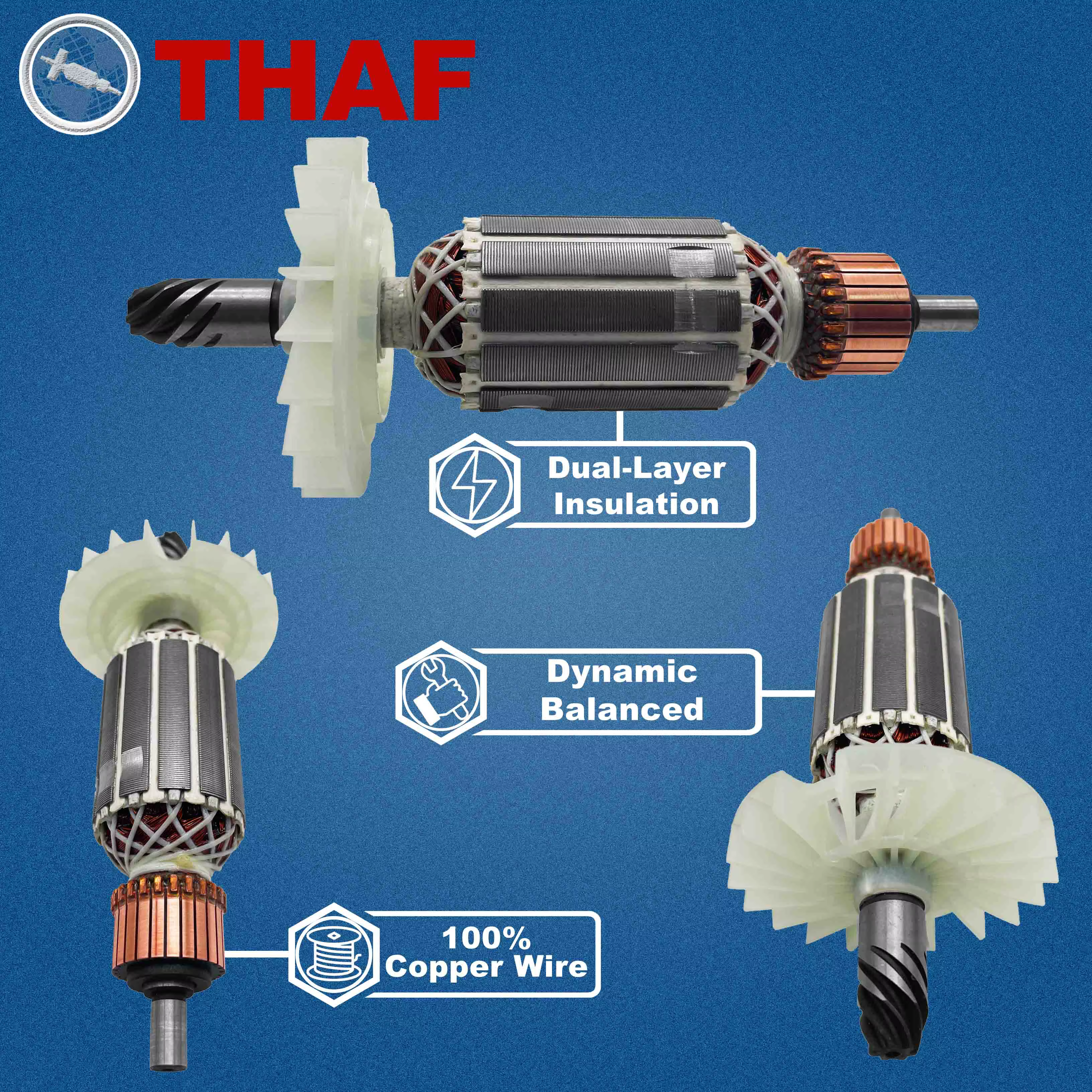 AC 220V 240V GBH3-28DRE GBH3-28DFR Induit Rotor pour BOSCH GBH4-28DFR GBH 3000 Marteau Perforateur Pièces de rechange
