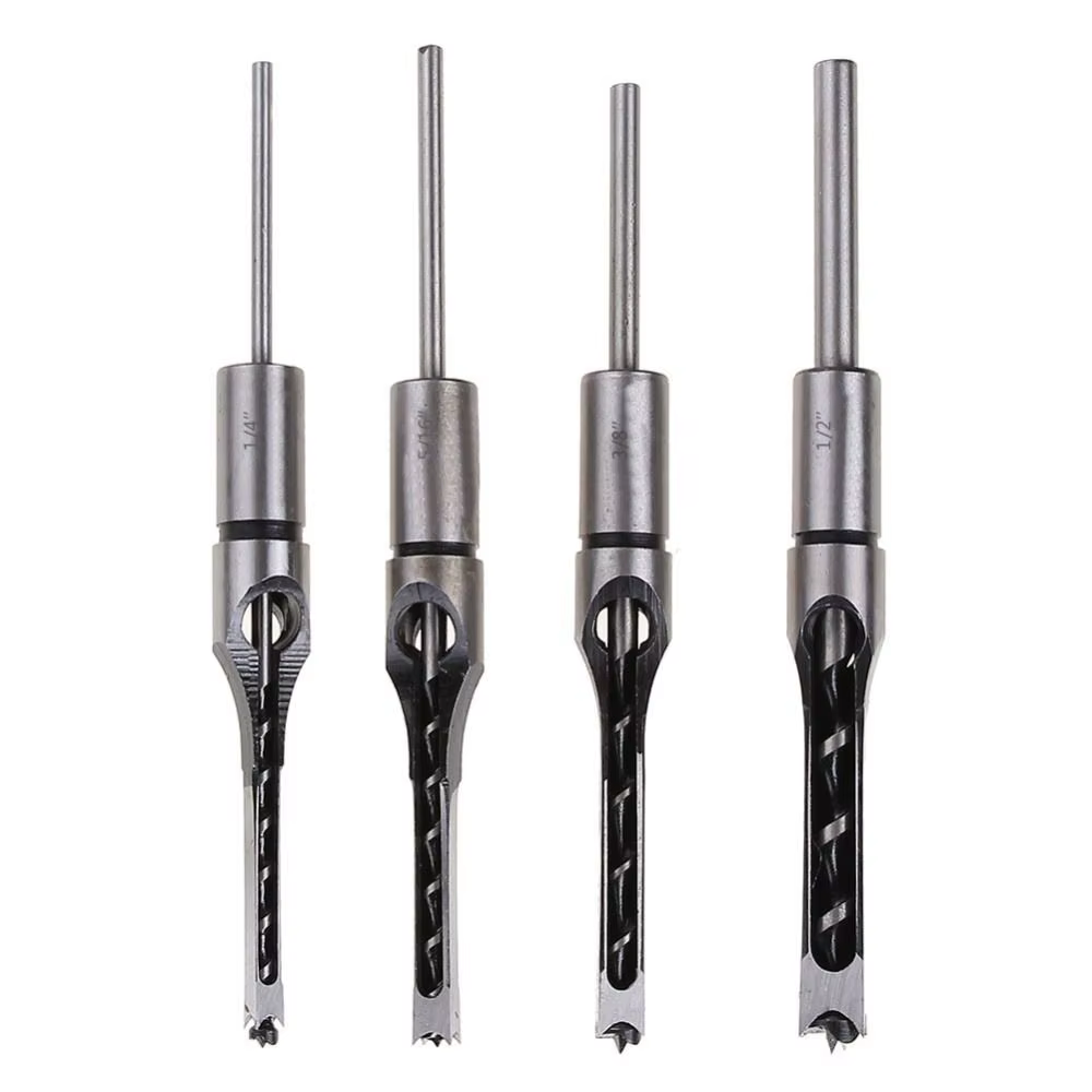 Adaptateur de perceuse à trous carrés portable 6.4/8/11/12.7/14mm pour mortaiseuse DIY