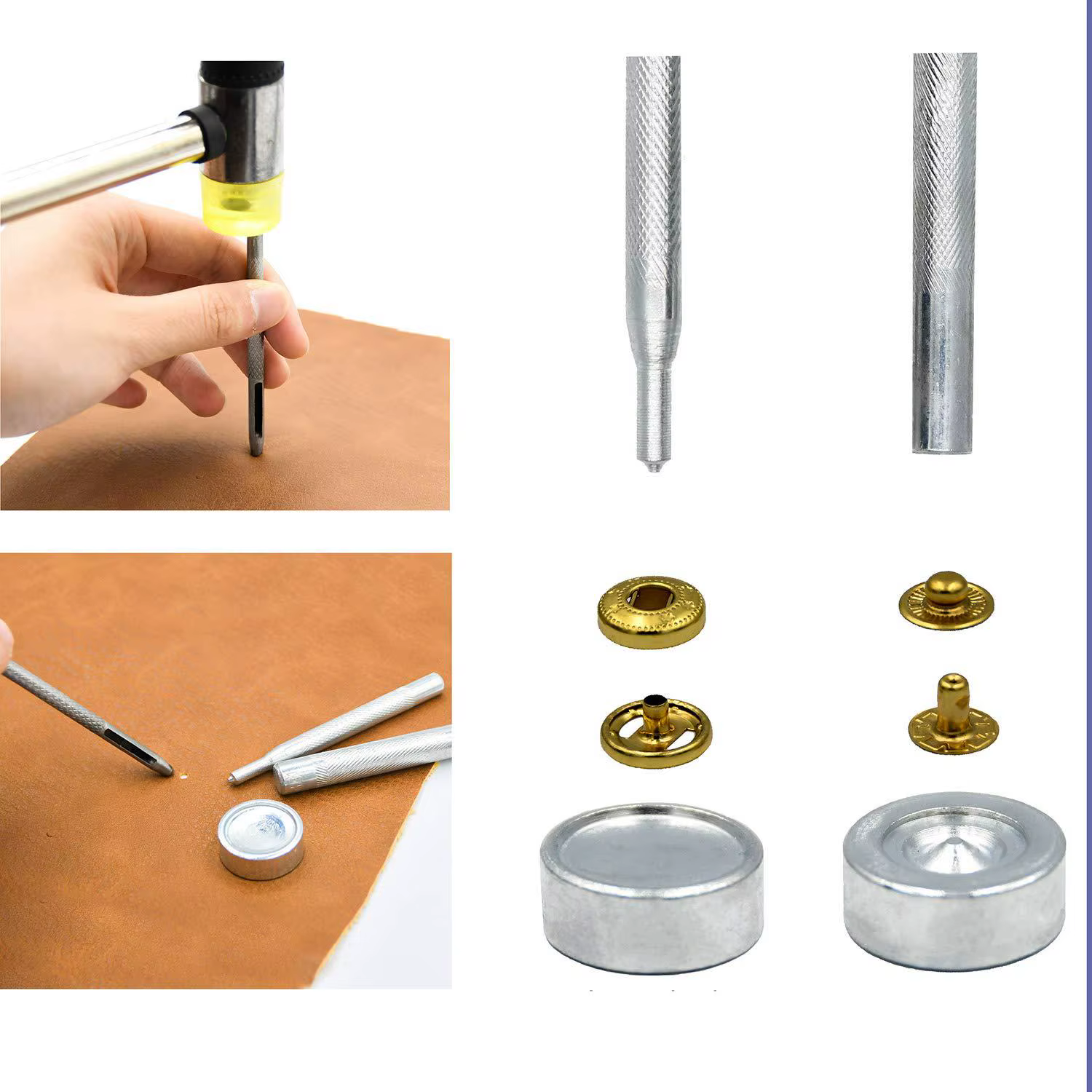 Kit de fixations à pression 12.5mm boutons à pression en métal pour vêtements sac artisanal chaussures col ceinture jean ajustement parfait bouton de réglage bricolage tailleur