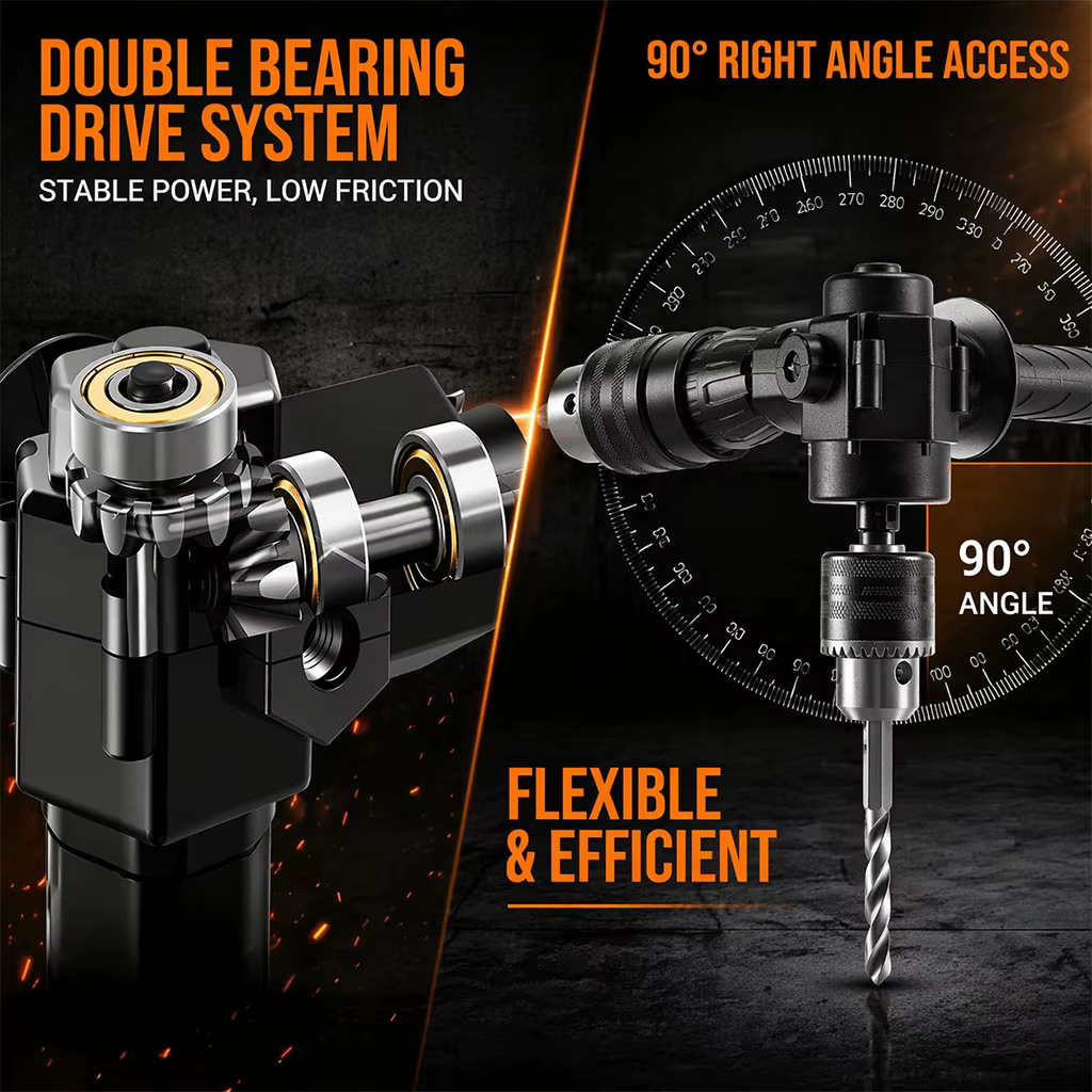 Adaptateur d'angle droit pour perceuse RaffordDrill